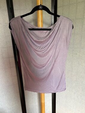 Draped Cowl Neck Women’s Top — Dusty Lavender